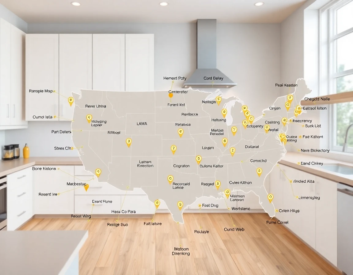 Kitchen Remodeling Service Areas Map